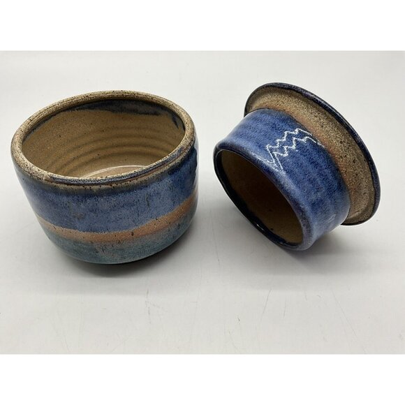 French Butter Keeper Hand Thrown Pottery One of a Kind Hand Crafted Pottery VTG - Picture 11 of 16